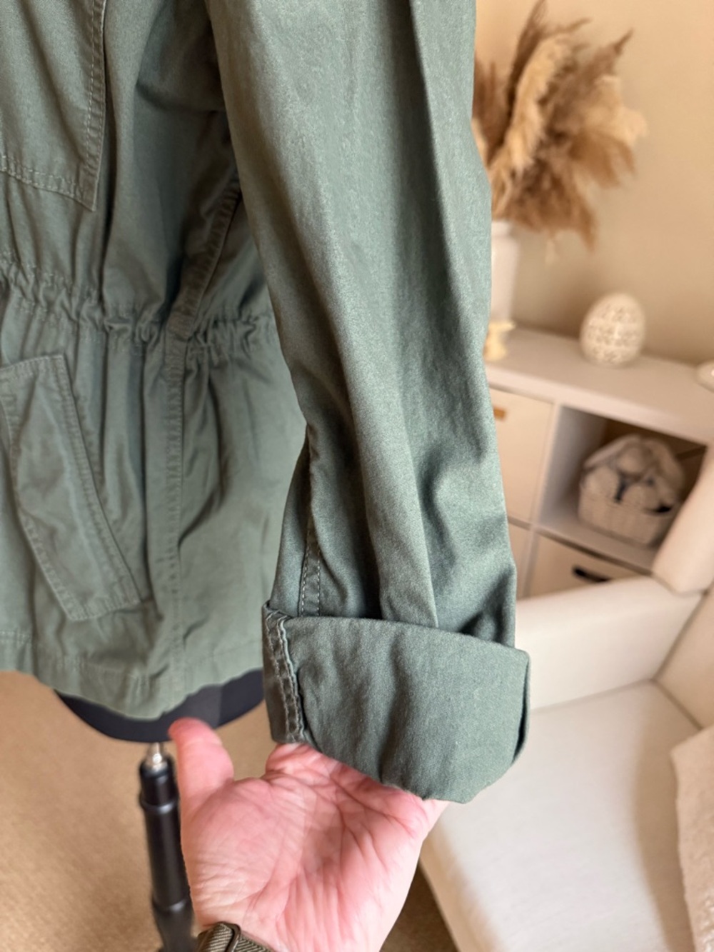 GAP Olive Green Utility Drawstring Jacket - Picture 10 of 16